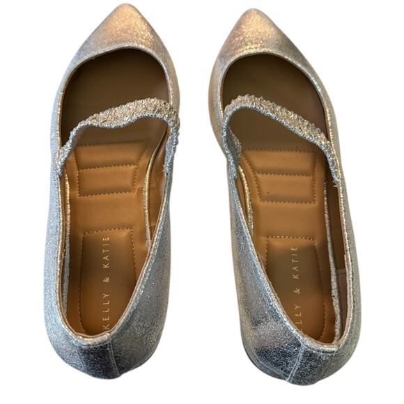 Kelly & Katie Silver Alston Slip On Pointed Toe Shoe Size 9.5 - Picture 4 of 8